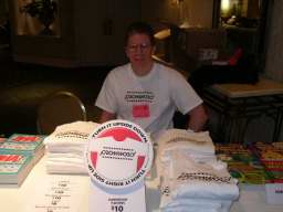 Pat Merrell with his original crossword ambigram