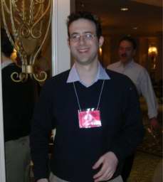Ethan Friedman with Will Shortz in the background