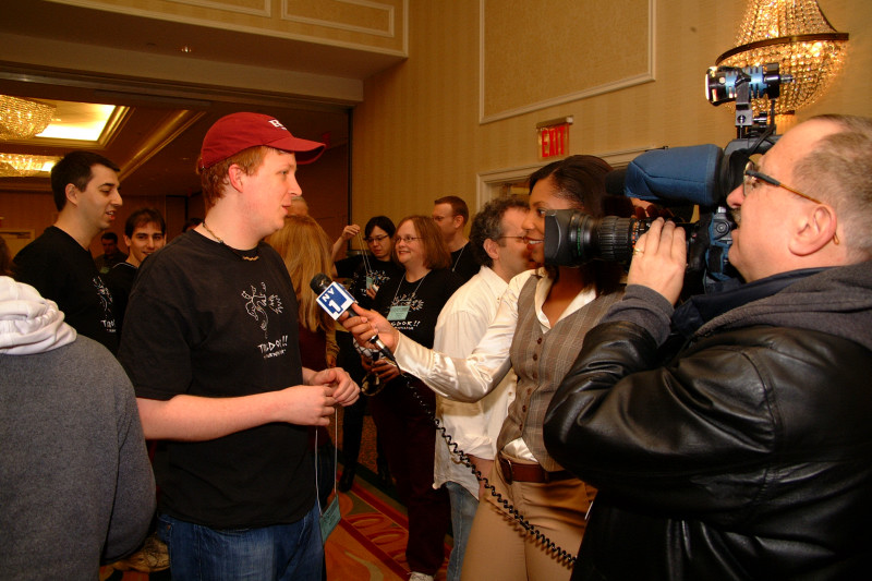 Tyler Hinman Being Interviewed