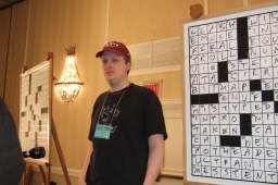 Tyler Hinman and Finished Puzzle Tyler Hinman and Finished Puzzle