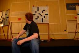 Tyler Hinman checks Howard Barkin's progress Tyler Hinman checks Howard Barkin's progress