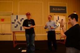 Tyler Hinman, Will Shortz, Trip Payne Tyler Hinman, Will Shortz, Trip Payne
